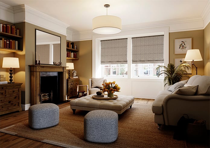 Land & Shore Dawn, Blue Red - Roman Blind - Image 6